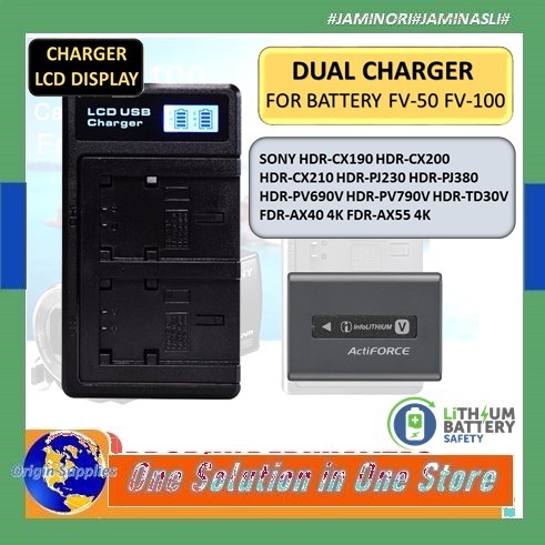 2 Batteries NP-FV70 + Chargeur USB Pour Sony – Kits Mtb More Energy – Neuf