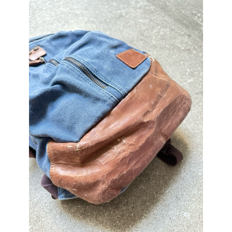 Jual Tas Ransel Backpack Kain Jeans TEBAL PRELOVED | Shopee Indonesia