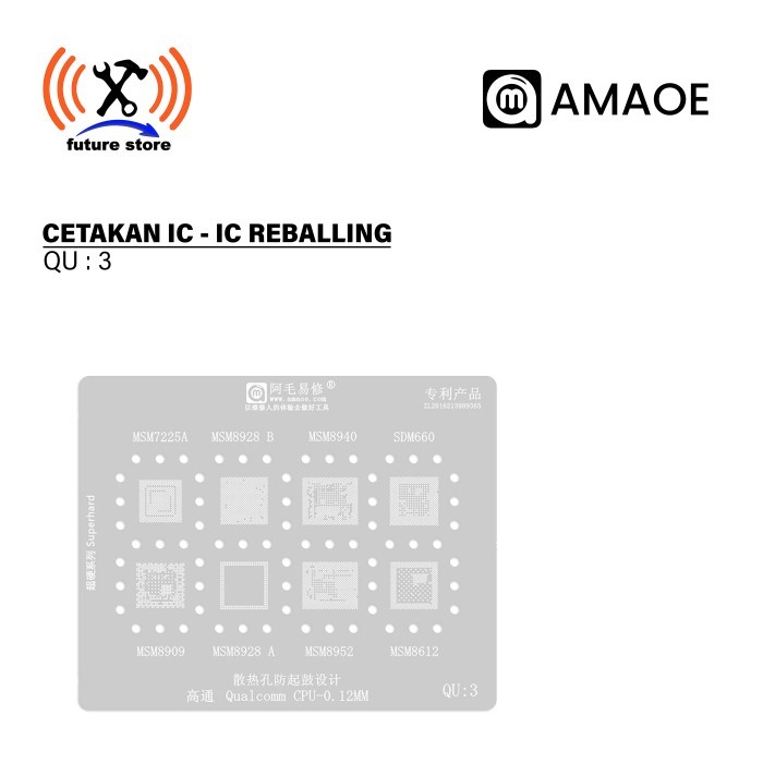 Jual Amaoe QU 3 Cetakan IC High quality For MSM7225A MSM8928 MSM8940 ...