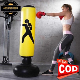 Jual Ready Update Jusenda Vertical Punching Bag Tiang Samsak Inflatable M Ds Bantalan Target