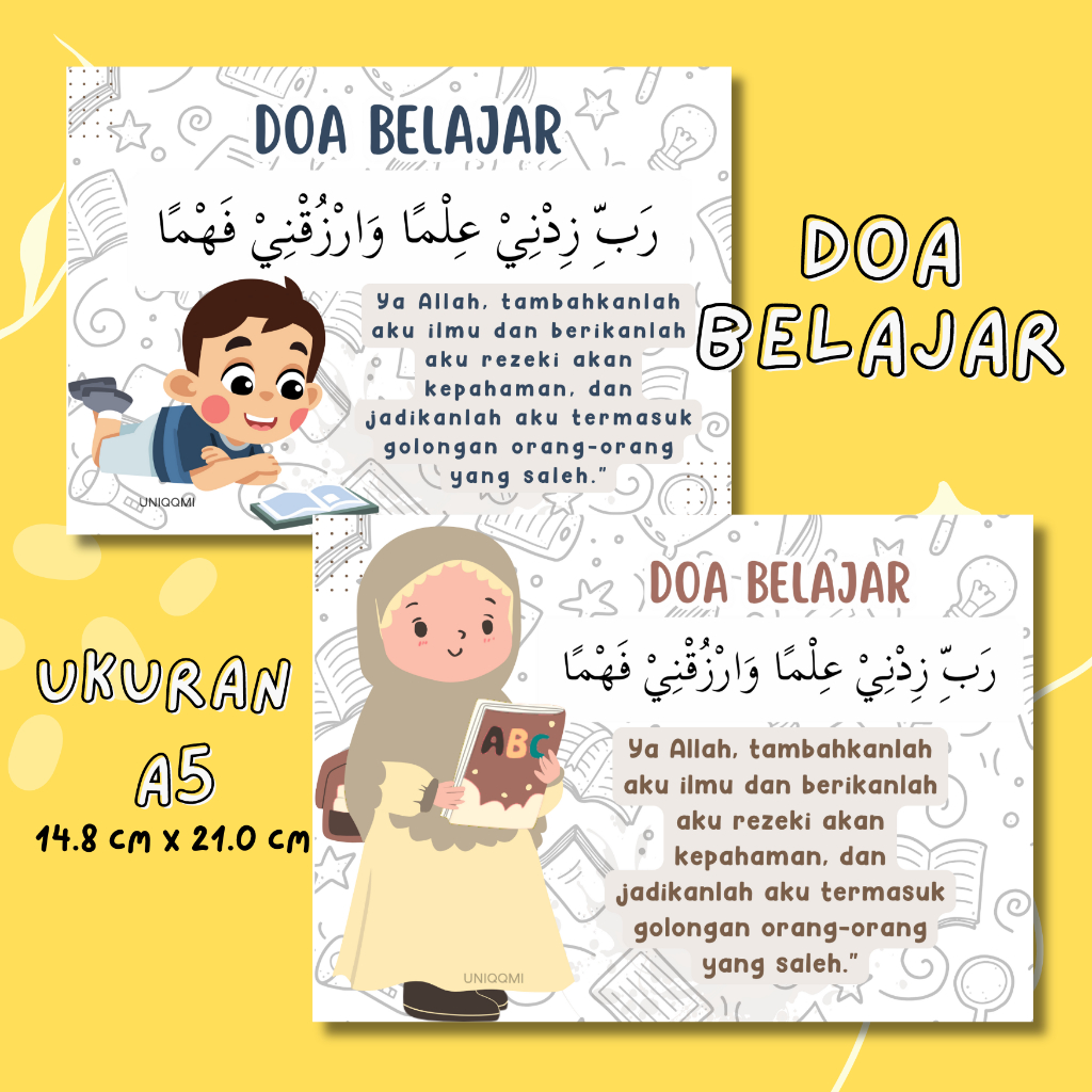 Jual STIKER DOA BELAJAR/ STICKER DOA BELAJAR/DOA BELAJAR /STIKER ANAK ...