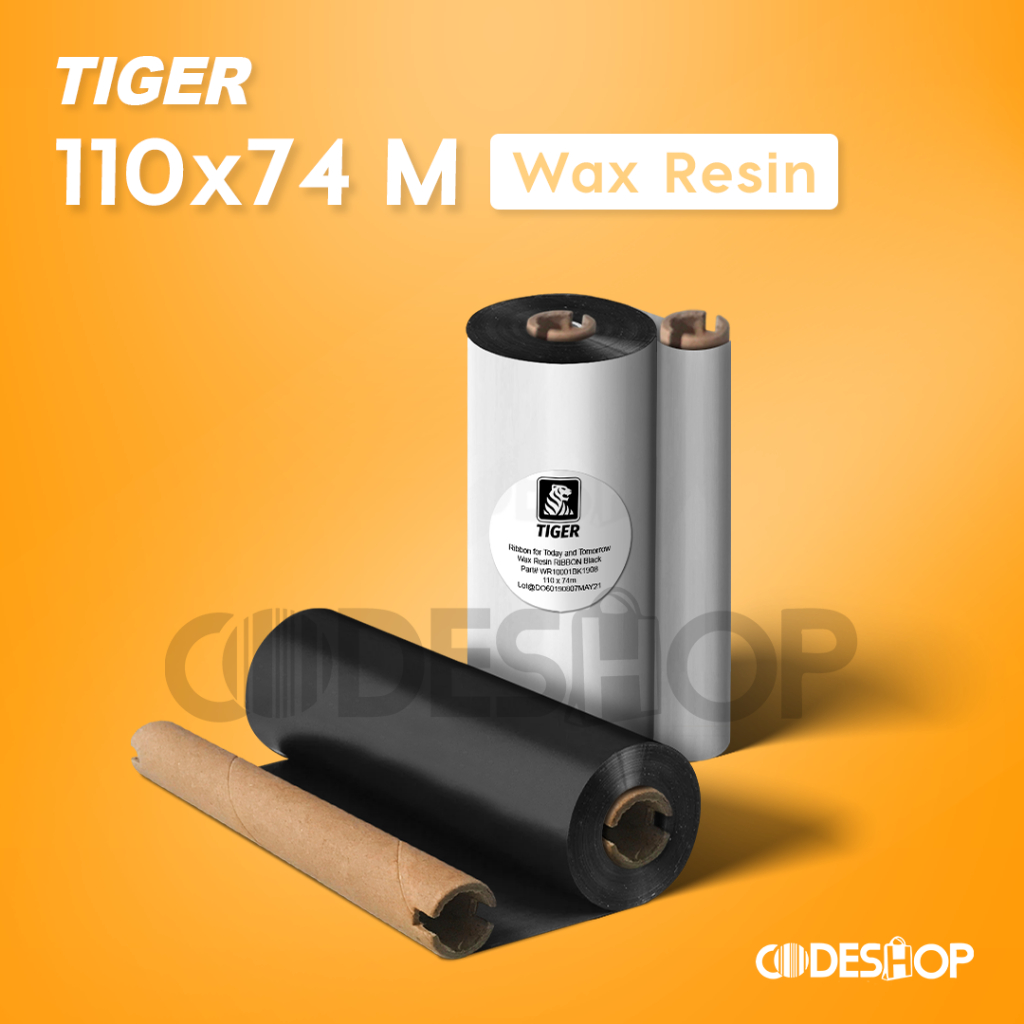 Jual Ribbon Barcode Wax Ressin 110X74 Meter Tiger Untuk Printer Zebra ...