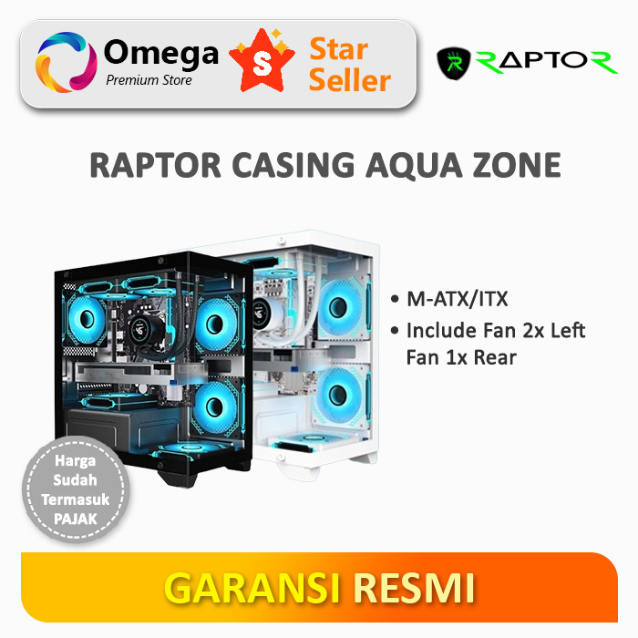 Jual Casing Gaming Raptor Aqua Zone | Shopee Indonesia