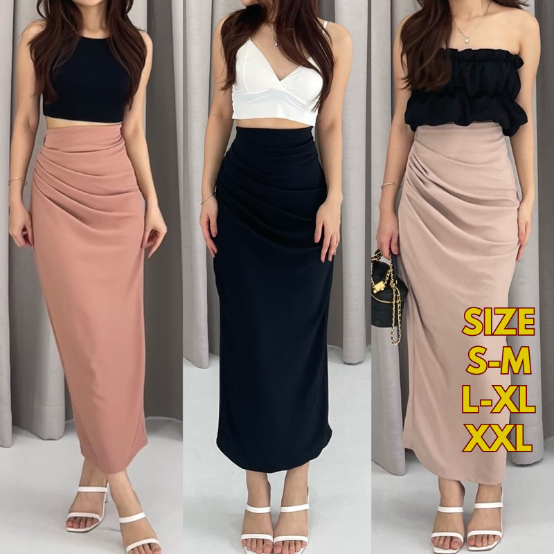 Jual Alterna - Rok Span Korean Style Long Skirt Rok Knit Panjang Wanita ...