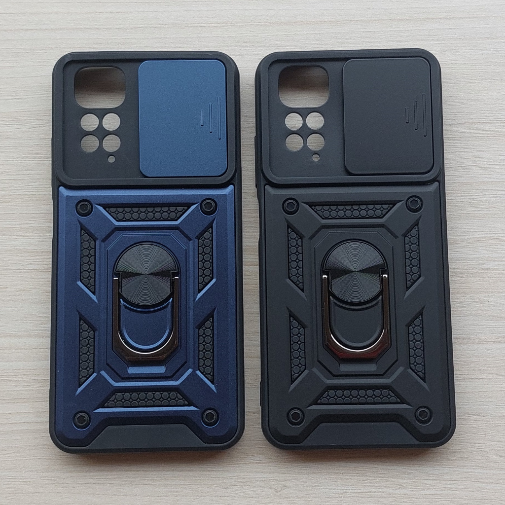 Jual Armored Case Xiaomi Redmi Note 11 4G / casing hard lens cover ring ...