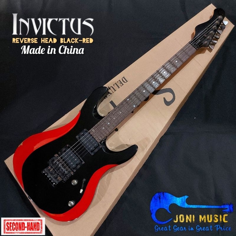 Jual Gitar Invictus Reverse Head Black Red | Shopee Indonesia