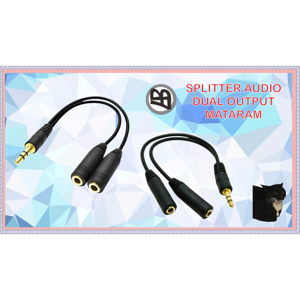 Jual SPLITTER AUDIO DUAL OUTPUT MATARAM | Shopee Indonesia