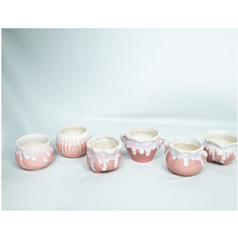 Jual MIni Keramik Pot Motif Timbul Ice Cream Shopee Indonesia