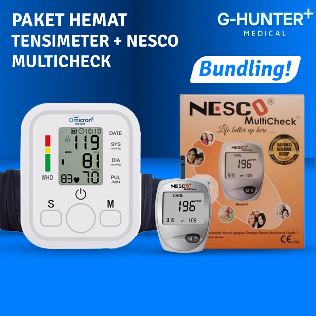 Jual Paket Bundle Hemat 4 In 1 - Nesco Multicheck N01 Alat Test Gula ...