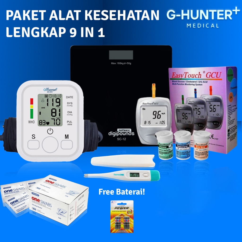 Jual Paket Alat Kesehatan Lengkap 9 In 1 Gcu 3 In 1 Easy Touch