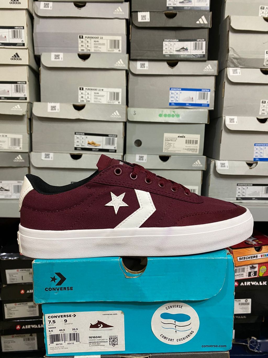 Converse courtlandt ox dark burgundy on sale