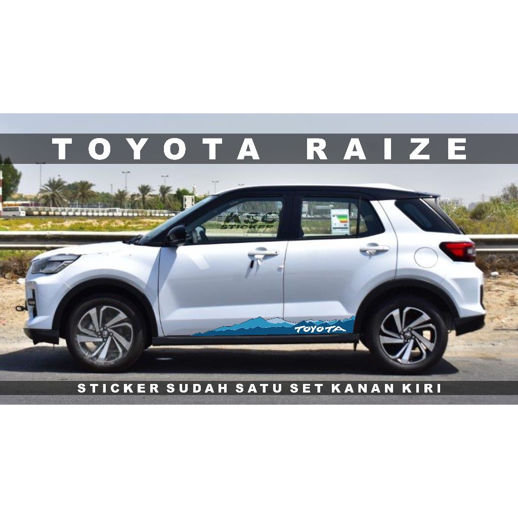 Jual DECAL STICKER MOBIL TOYOTA RAIZE MOTIF MOUNTAIN [K-1] STIKER ...