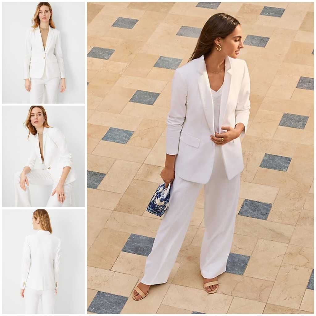 Jual Blazer LOFT The Long Collarless Blazer in Fluid Crepe Shopee Indonesia