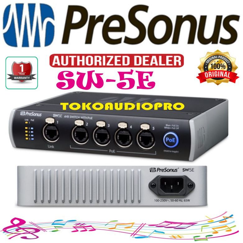 Jual Presonus SW5E AVB Switch Networking Koneksi Presonus SW-5E ...