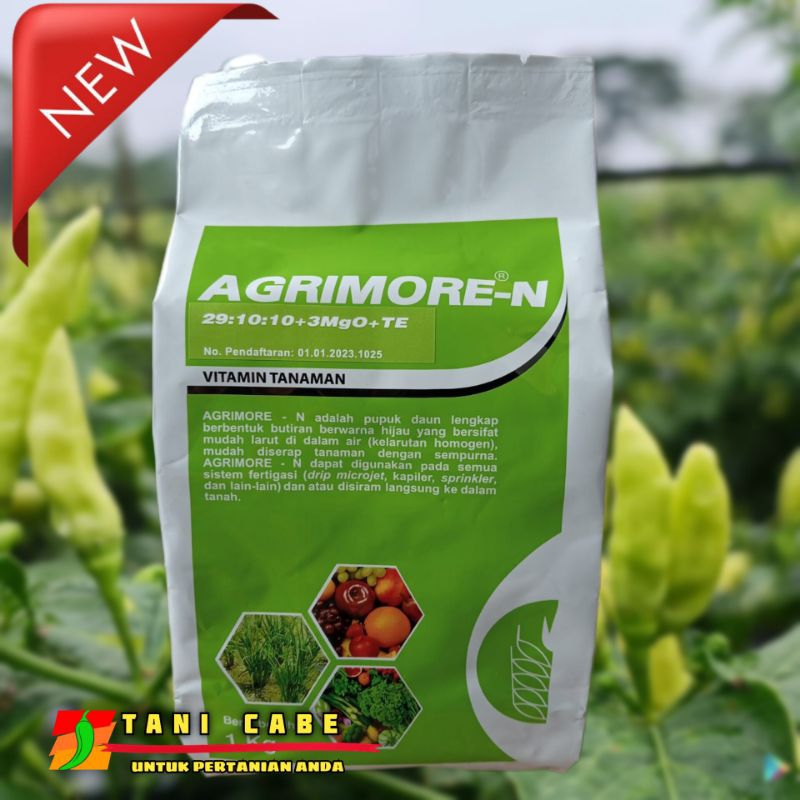 Jual PUPUK AGRIMORE-N(HIJAU) 29:10:10+3mgo+TE VITAMIN TANAMAN | Shopee ...