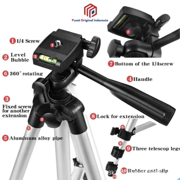 POI Ring Light 26cm Tripod 1 Meter Stand Hp Paket Komplit Vlog Make Up Live