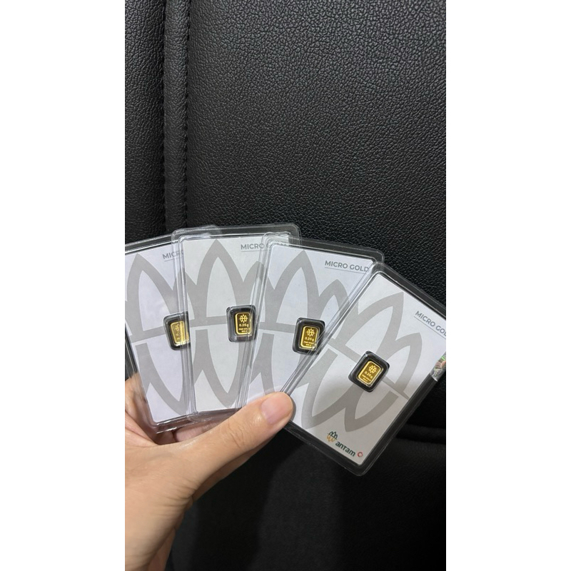 Jual Logam Mulia Microgold ANTAM 0.1 gram Emas Mini Gold 24K | Shopee ...
