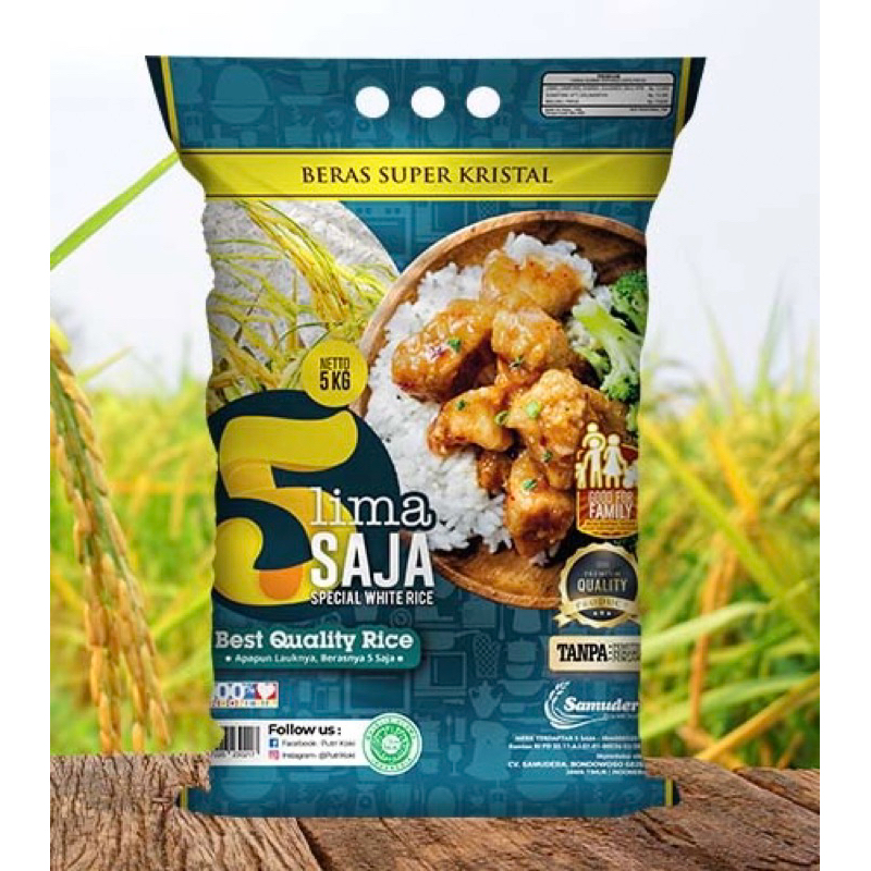 Jual Beras Lima 5 Saja 5 kg 10kg | Shopee Indonesia