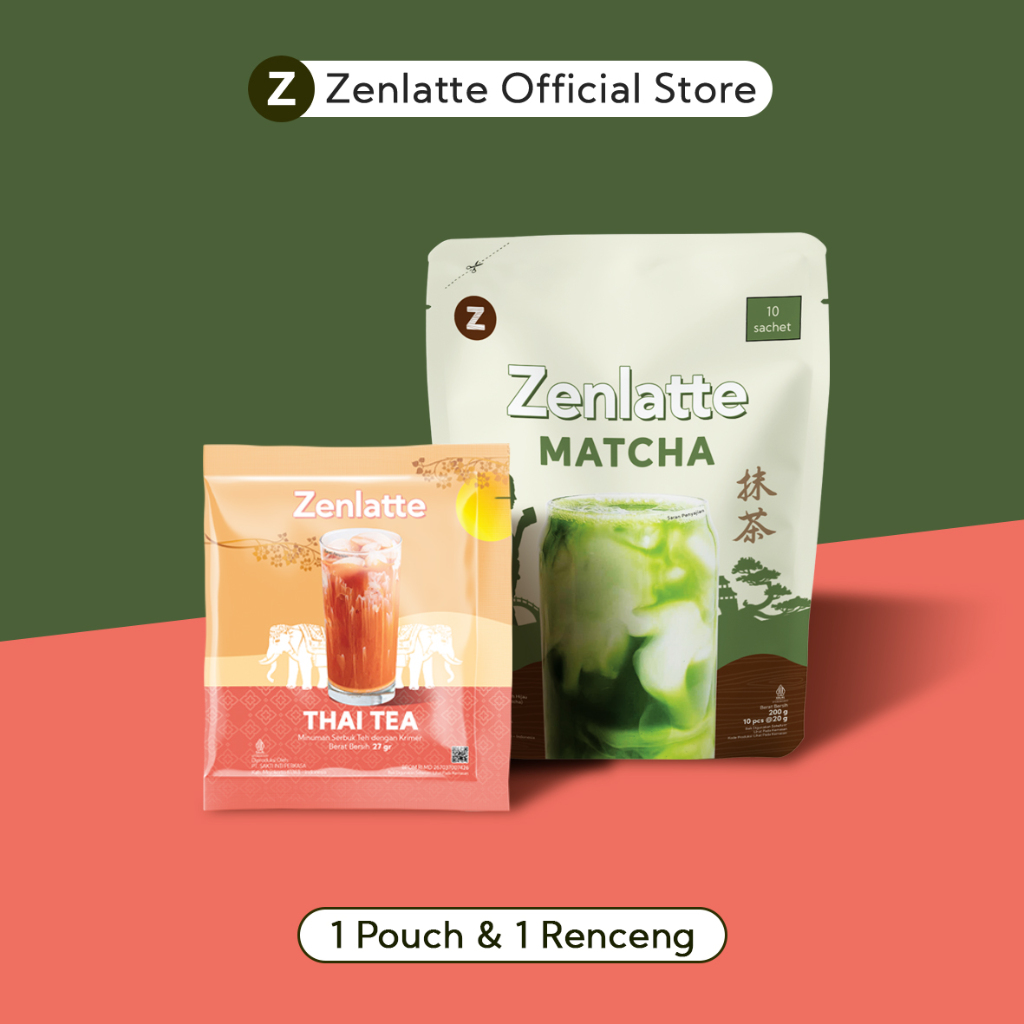 Jual Bundling - Zenlatte Matcha Pouch & Thai Tea Renceng | Shopee Indonesia