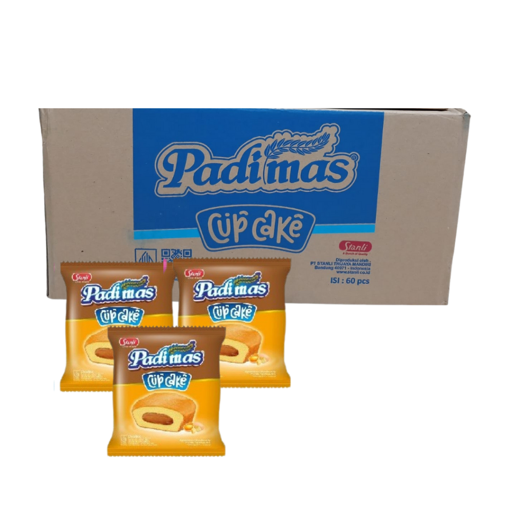 Jual 1 DUS Stanli Padi Mas Cup Cake isi 60pcs X 45gr Bolu Isi Krim Rasa ...