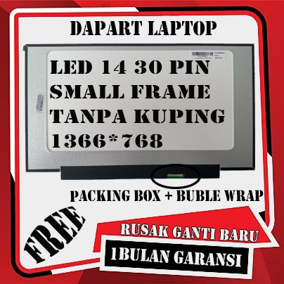 Écran LED 14" Pour HP/Compaq 14S-DQ1036NF - 1366x768, 30 Broches, Neuf, Garantie 1 An