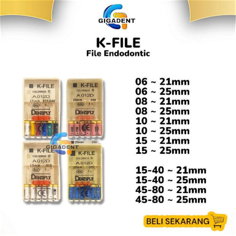 Jual K FILE / KFILE JARUM ENDO ( Dentsply) | Shopee Indonesia