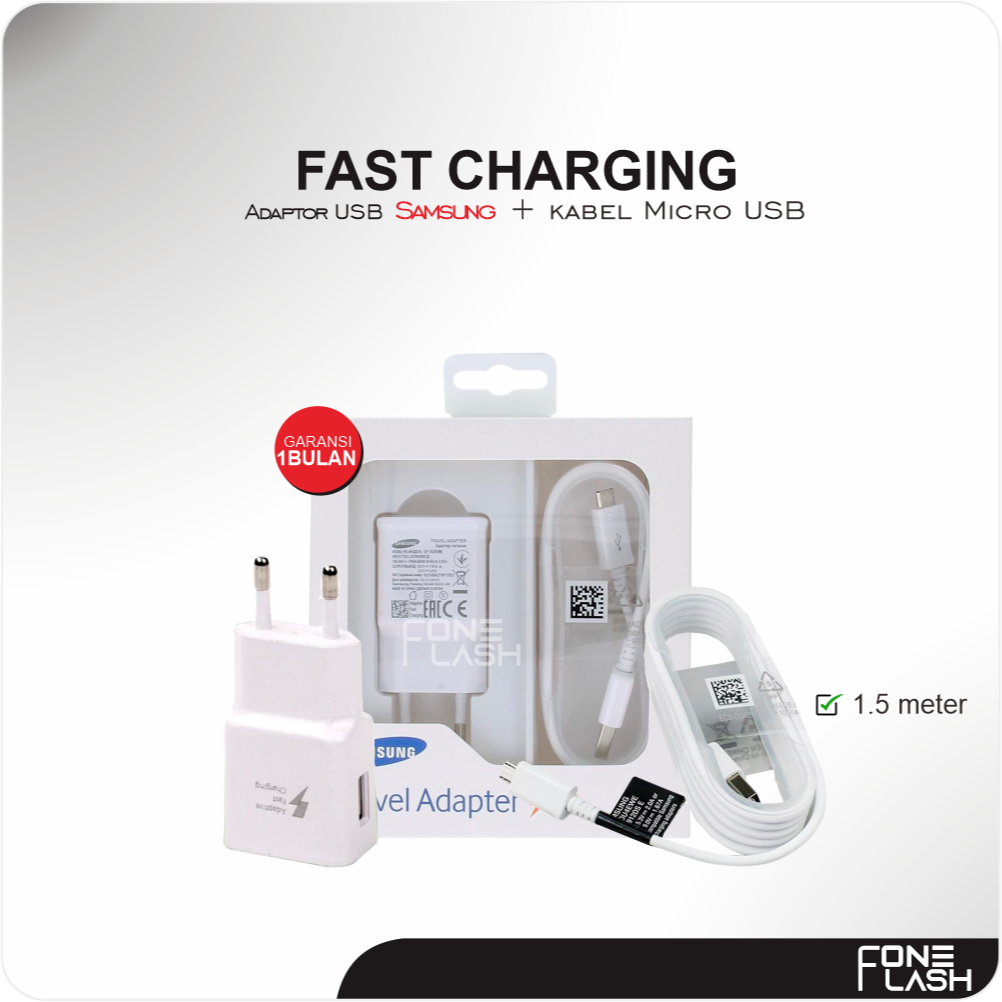 Jual Charger Samsung 15W FAST CHARGING micro usb TYPE C Adapter