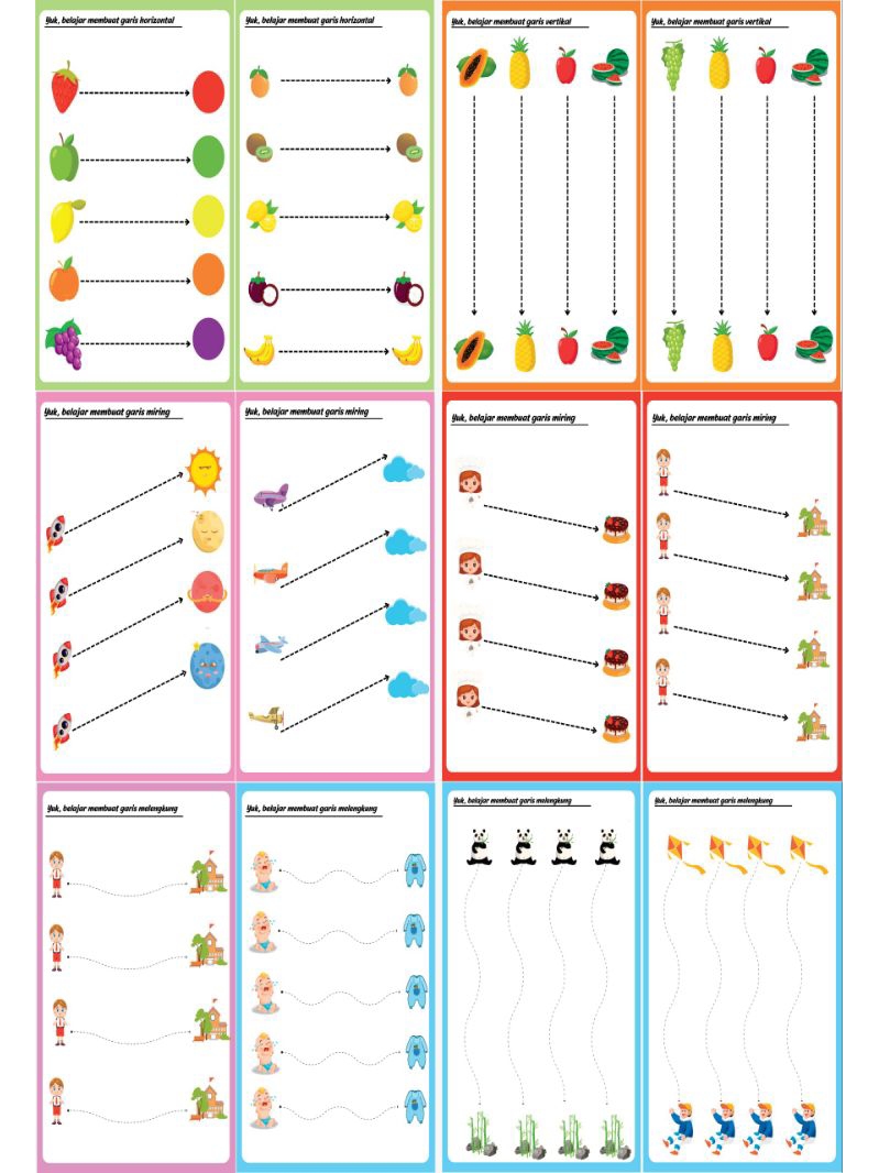 Jual Worksheet Anak untuk anak usia 2-5 tahun Buku Aktivitas Tracing ...