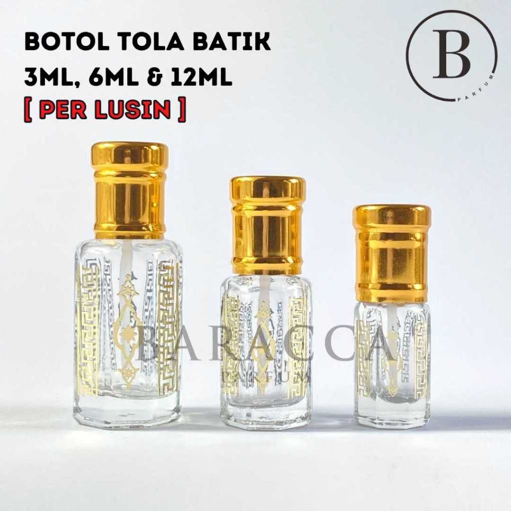 Jual Botol Tola Batik 6ML - Botol Parfum Tola Batik Printing Gold ...