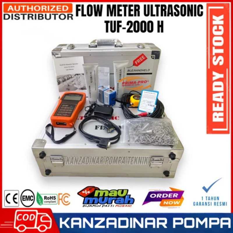 Jual TUF-2000H Digital Ultrasonic Flowmeter TM-1 Flow Meter DN50-700mm ...