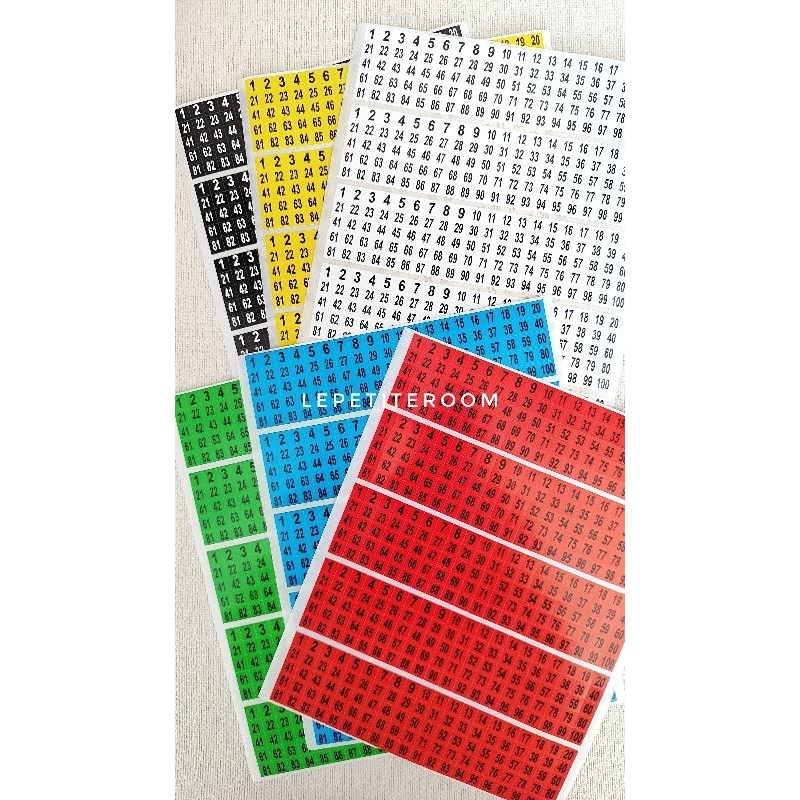 Jual STIKER ANGKA 1-100 / STIKER ANGKA MURAH | Shopee Indonesia