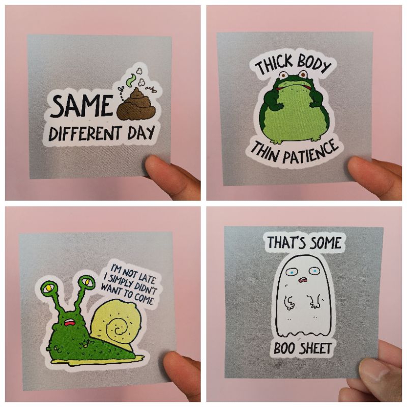 Jual sticker vinyl lucu waterproof by plotwist (seri 5) | Shopee Indonesia