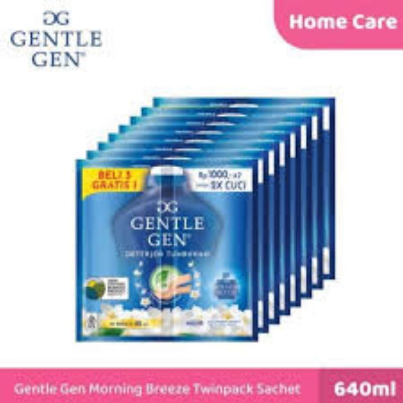 Jual Sabun Cuci Baju + Pewangi Gentle Gen 80gr 80ml 1 Renceng 16 sachet ...
