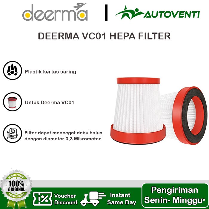 Jual DEERMA Refill Replacement Hepa Filter Untuk Deerma VC01 Handheld ...