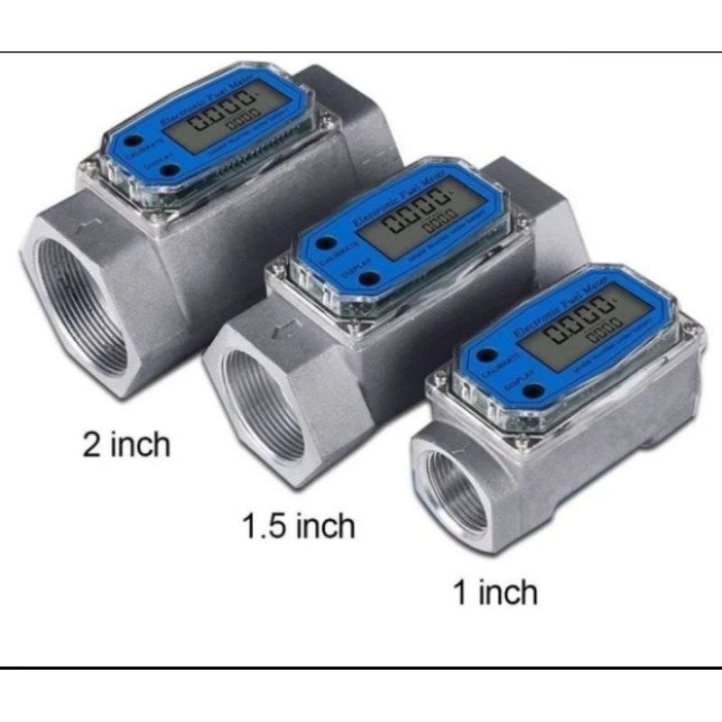 Jual Digital Flowmeter Turbine Flow Meter 1 Inch LCD Alat Ukur Aliran ...