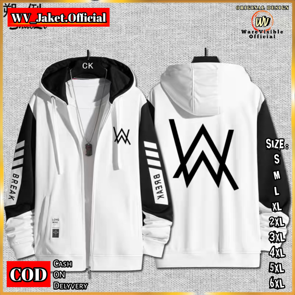 Jual JAKET HOODIE ZIPPER ALAN WALKER Jaret FLEECE OVERSIZE PRIA