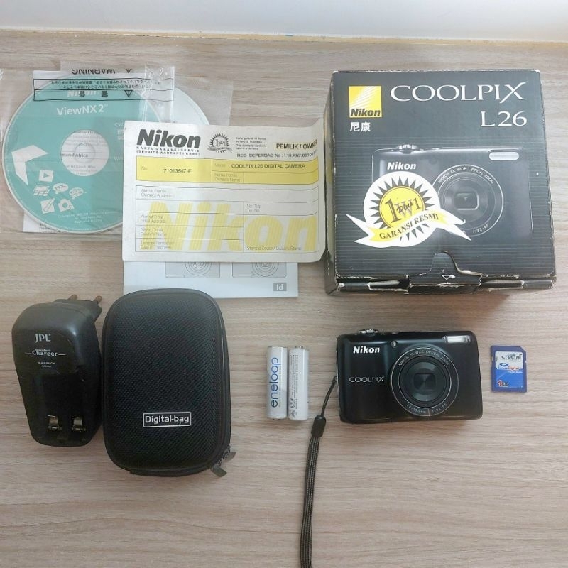 Jual Digicam Nikon Coolpix L26 Fullset Box (READY) | Shopee Indonesia