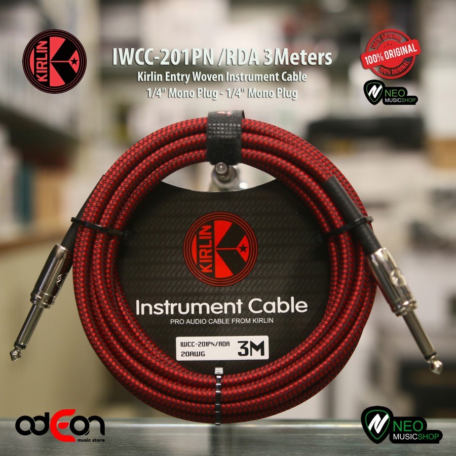 Jual Kirlin IWCC-201PN RDA 3Mtr Entry Woven Instrument Cable 1/4