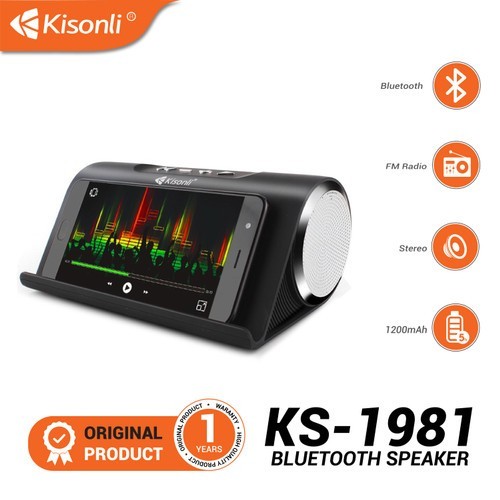 Jual KISONLI Speaker Portable Bluetooth Mobile KS-1981 Super Bass ...