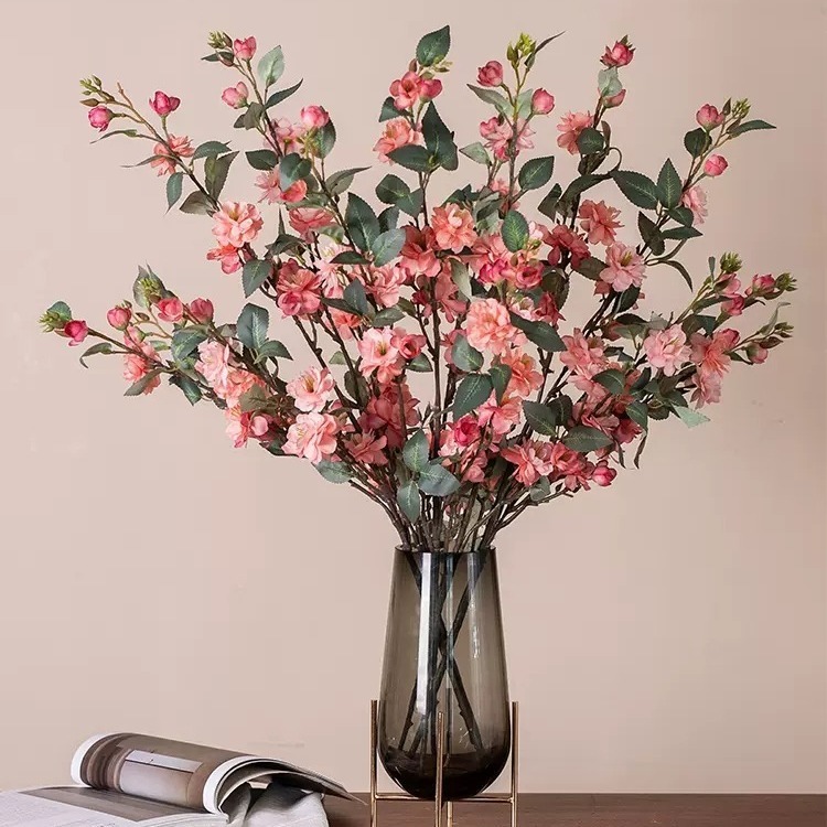 Jual Bunga Hias Bunga Sakura Sutra Vas Bunga Meja Ruang Tamu Ornamen