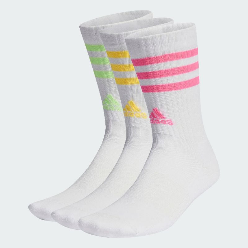 Kaos Kaki adidas 3-Stripes Cushioned Crew Socks Pairs ORIGINAL