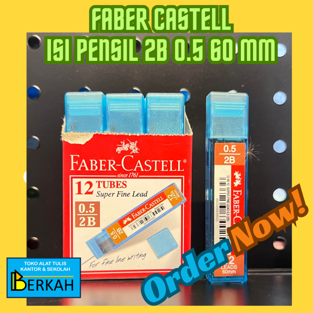 Jual Faber Castell Isi Pensil Mekanik 0.5 2B 60 mm Original | Shopee ...