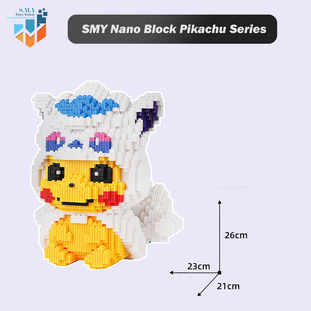 Jual TSC Nano Blocks Pokemon Pikachu Bricks 3D Model, Mainan Blok Susun ...