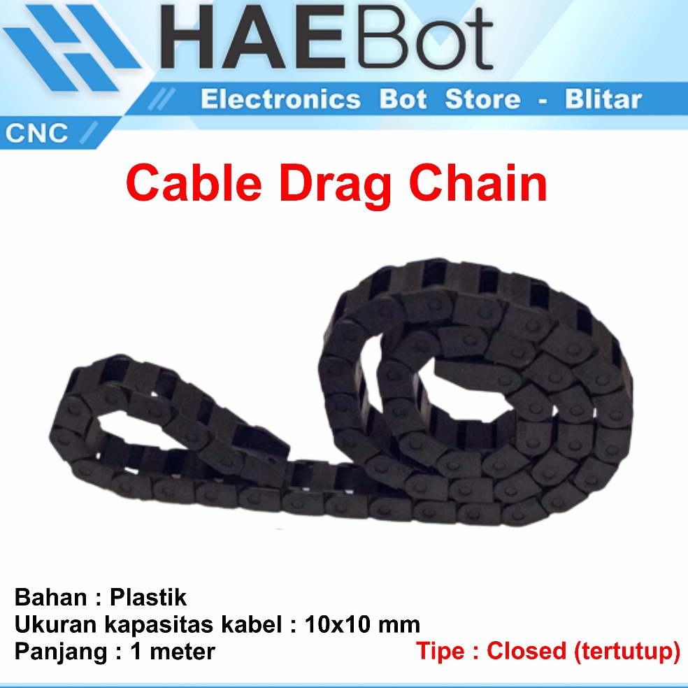 Jual HAEBOT Kabel Cable Drag Chain Wire Carrier Plastic 1x1 mm Closed ...