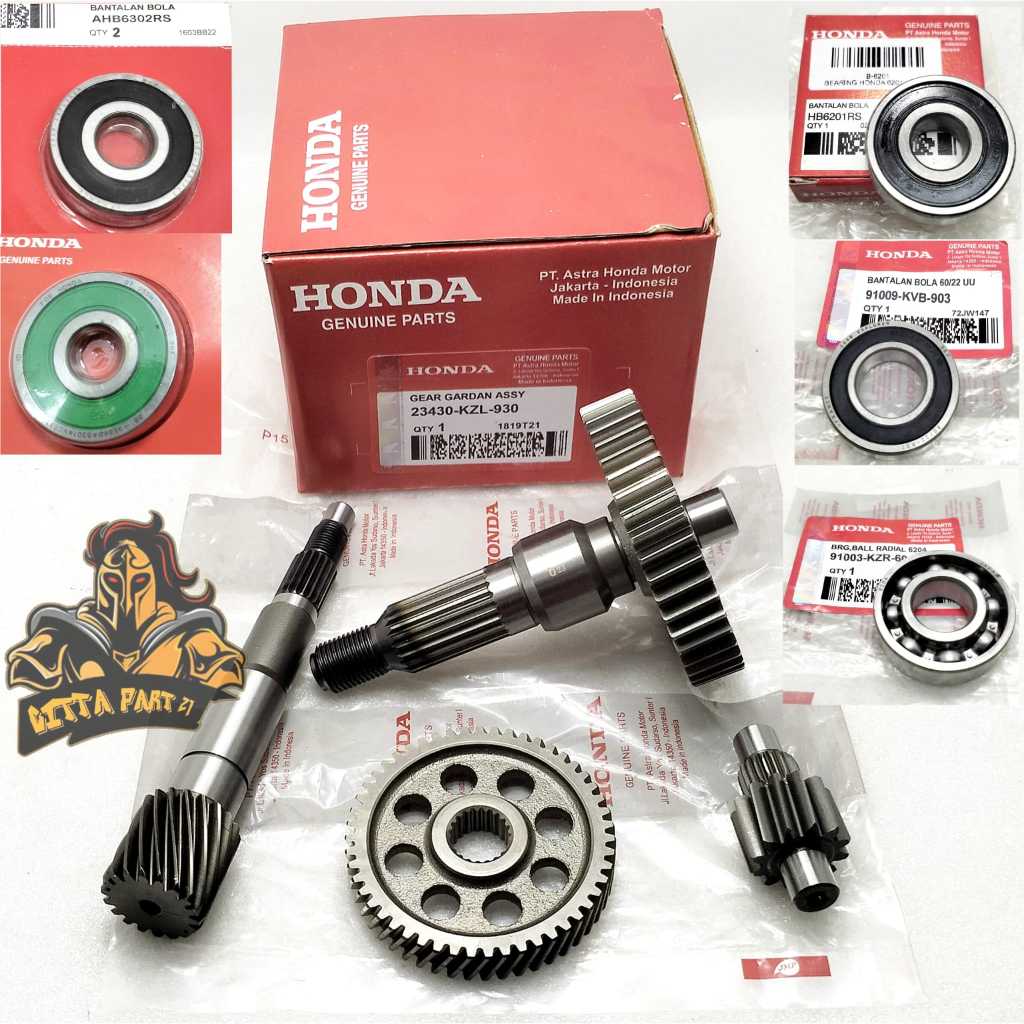 Jual GIGI GEAR RASIO SET KOMPLIT PLUS BEARING 5 BIJI ASLI ORIGINAL ...