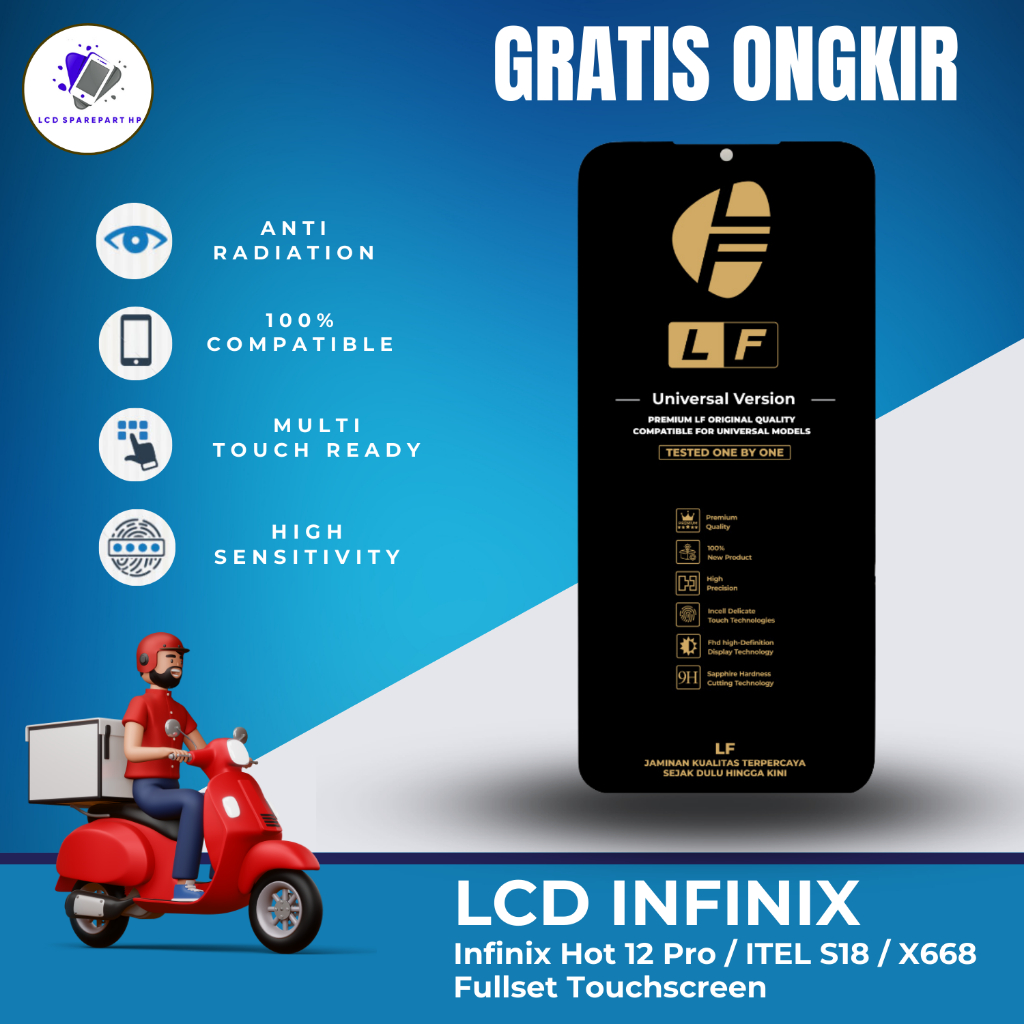 Jual LCD INFINIX HOT 12 PRO / X668 FULLSET TOUCHSCREEN | Shopee Indonesia