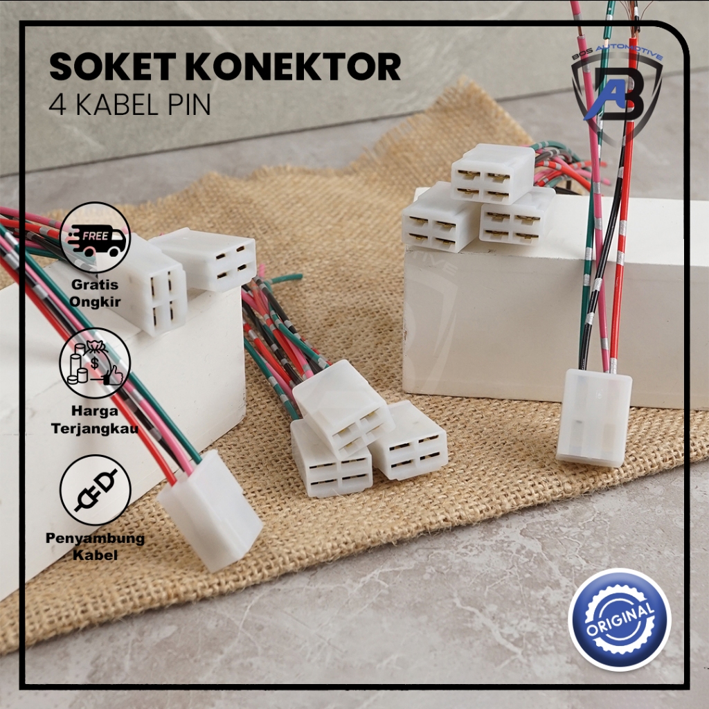 Jual Soket Konektor Kabel Pin Besar Socket Sambung Mobil Motor Shopee Indonesia