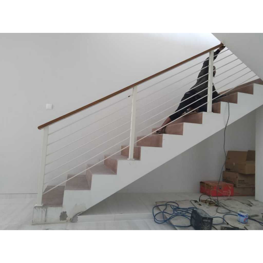Jual Railing minimalis handrail conwood besi bulat | Shopee Indonesia
