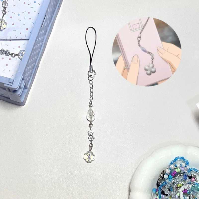 SONGCHANGJEWELRY Sawako Breloques De Téléphone à Quatre Feuilles