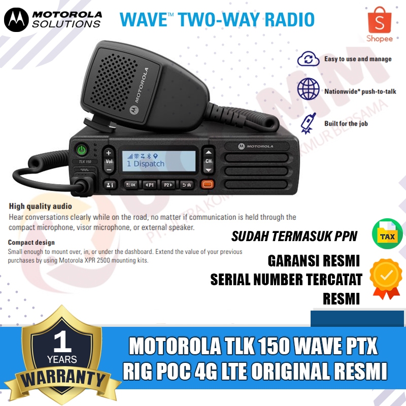 Jual MOTOROLA Tlk 150 Tlk150 Radio Rig Motorola POC 4G LTE Wifi Rig ...